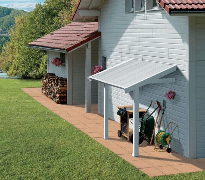 Actual product image Grosfillex canopy for plastic shed, 119 x 222 x 188 cm, grey-white