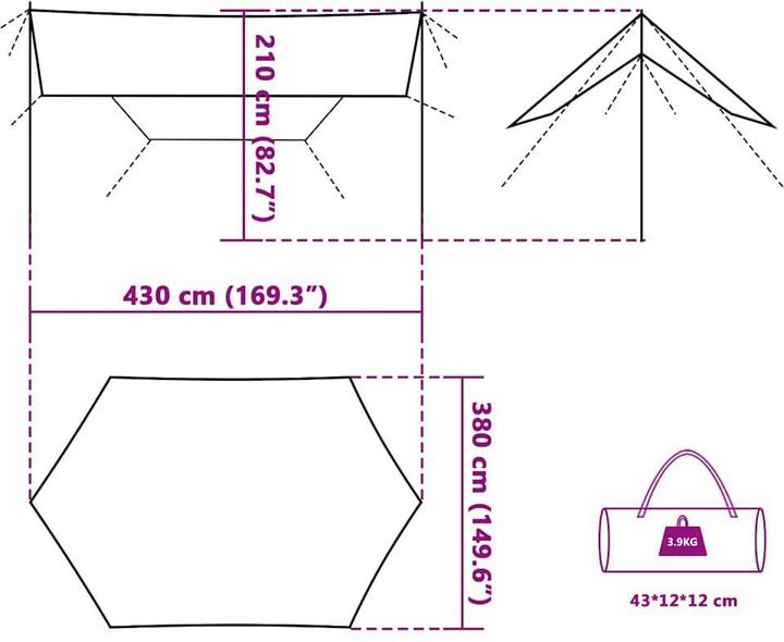 Image du produit VidaXL Tarp étanche (Bâche, 3.90 kg)