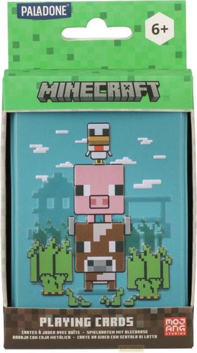 Image du produit Paladone Products Mojang Studios - Minecraft - Cartes à jouer avec boîte de rangement en métal animaux