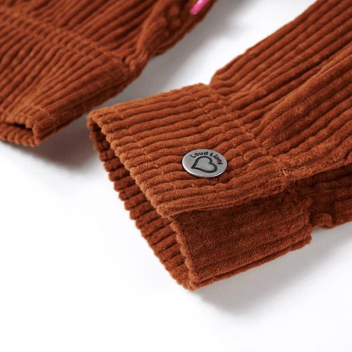 Produktbild VidaXL Kinderjacke Cord Cognac 116,Aussenmaterial: Cord (100 (116)
