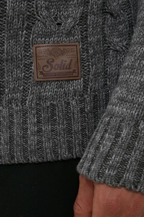 Immagine prodotto Solid Pankraz Maglione In Maglia Grossa Pullover Maglieria Da Donna Con Colletto Troyer In Cotone 10 (XXL)