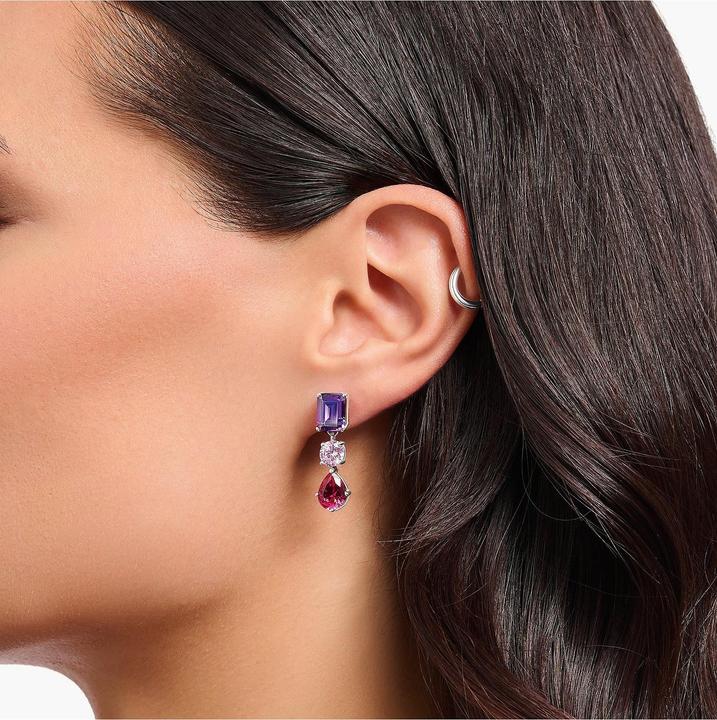 Produktbild Thomas Sabo Ohrring mit Steinen in Rot, Rosa und Violett (Silber)