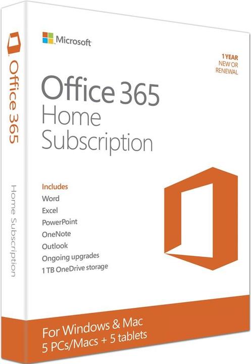 Image du produit Microsoft Office 365 Home English (1 Utilisateur, 12 mois)