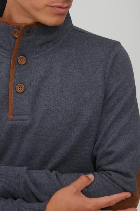 Actual product image Blend Achlias Men's Sweatshirt Sweat Shirt Jumper With High-Neck Buttons And Pockets (S)