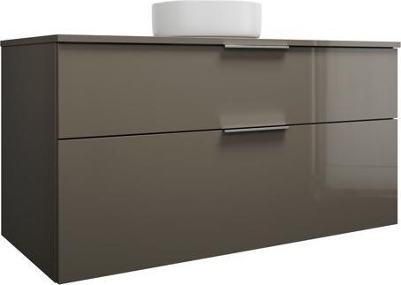 Grey high gloss / Grey glossy, Chrome handle G0146