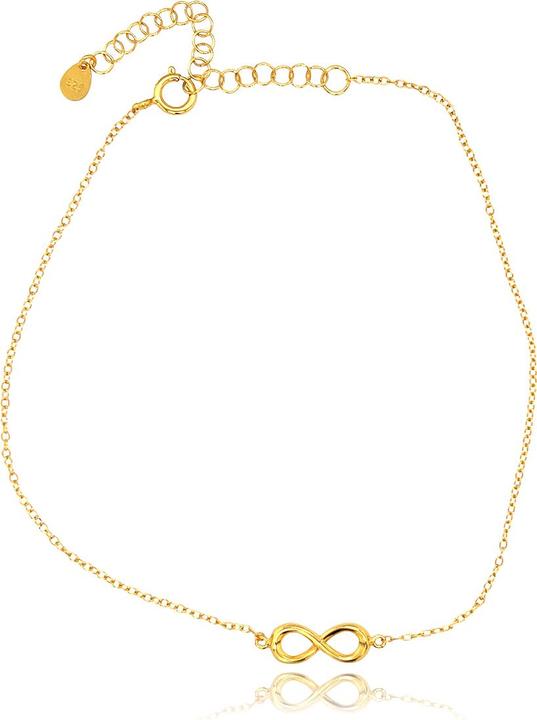 Actual product image Leyda Footchain Infinity (gold-plated 750 / 18 K gold, Silver 925, 27 cm)