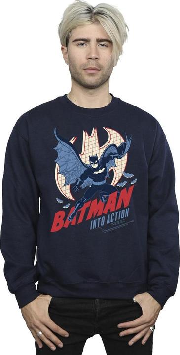 Actual product image Mens Batman Into Action Cotton Sweatshirt (S)