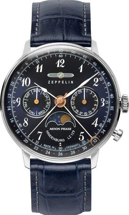 Actual product image Zeppelin LZ129 Hindenburg moon phase - 70373 (Analogue wristwatch, 36 mm)