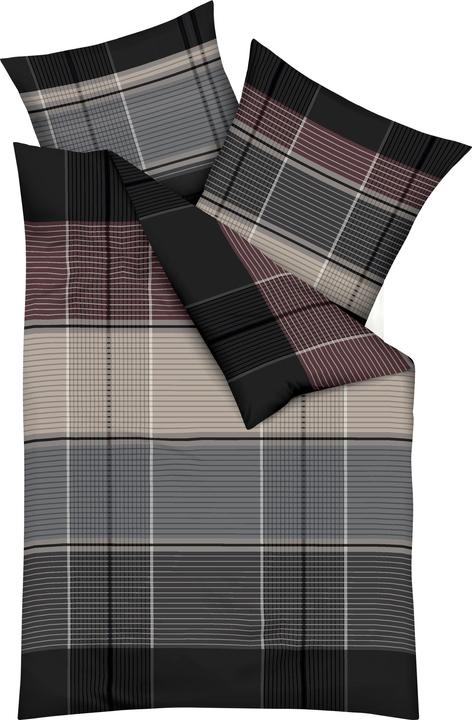 Produktbild Kaeppel Mako-Satin Bettwäsche Architect anthrazit (Bettwäsche Set, 155x220 cm (80x80 cm))