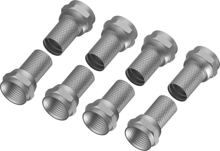 Actual product image Hama F connector, 7.0 mm, screwable, 8 pieces (Antenna cable)