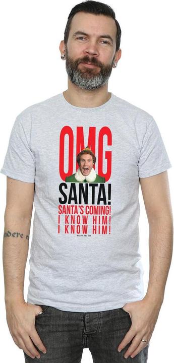 Immagine prodotto Elf OMG Santa I Know Him Maglietta Uomo (S)