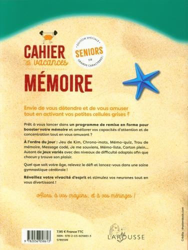 Image du produit Cahier de vacances : 50 jeux pour stimuler sa mémoire (Français, Collectif, 2024)