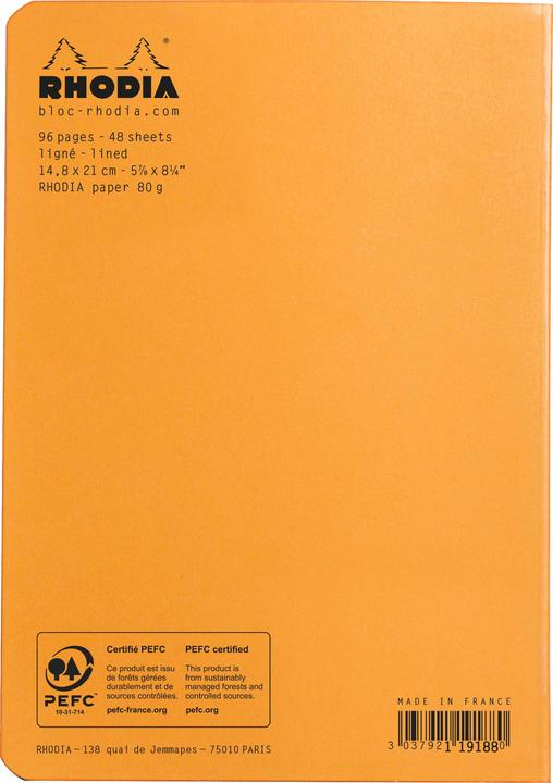 Produktbild Rhodia Classic (A5, Liniert, Weicher Einband)