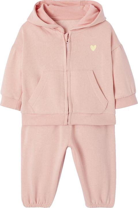 Image du produit Vertbaudet Mädchen Baby-Set: Kapuzensweatjacke & Sweathose mit Recycling-Polyester (68)