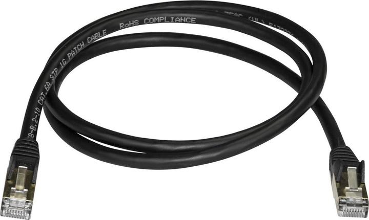 Actual product image StarTech .com 6ASPAT7MBK patch cable CAT6a (7 m, black, RJ45 snagless connector, CAT6a-STP cable, copper (S/UTP, CAT6a, 7 m)