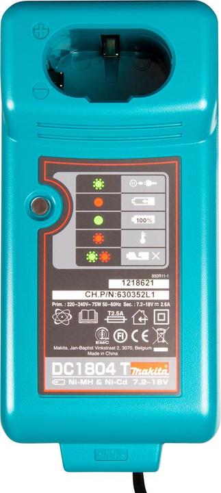 Actual product image Makita Charger battery NC / NiMH 18V (7.2 V)