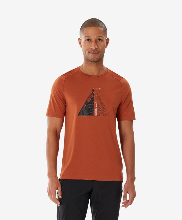 Actual product image Quechua Men’s Short-Sleeved Hiking T-Shirt MH500 - Brown (XL)