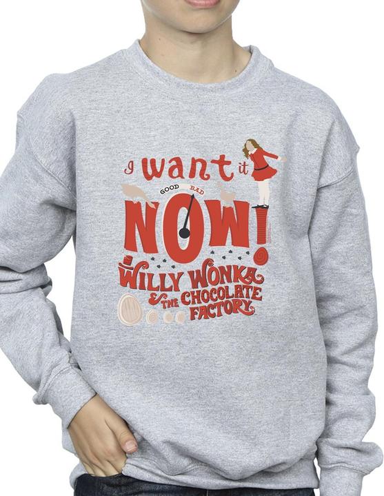 Produktbild Willy Wonka & the Chocolate Factory Verruca Salt I Want It Now Sweatshirt Jungen (116)