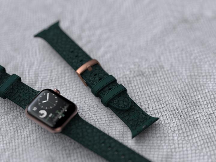 Immagine prodotto Njord Cinturino Jord Per (40 mm, 41 mm, Chiusura in acciaio inox, Pelle di salmone, Pelle Vegan, Apple Watch)