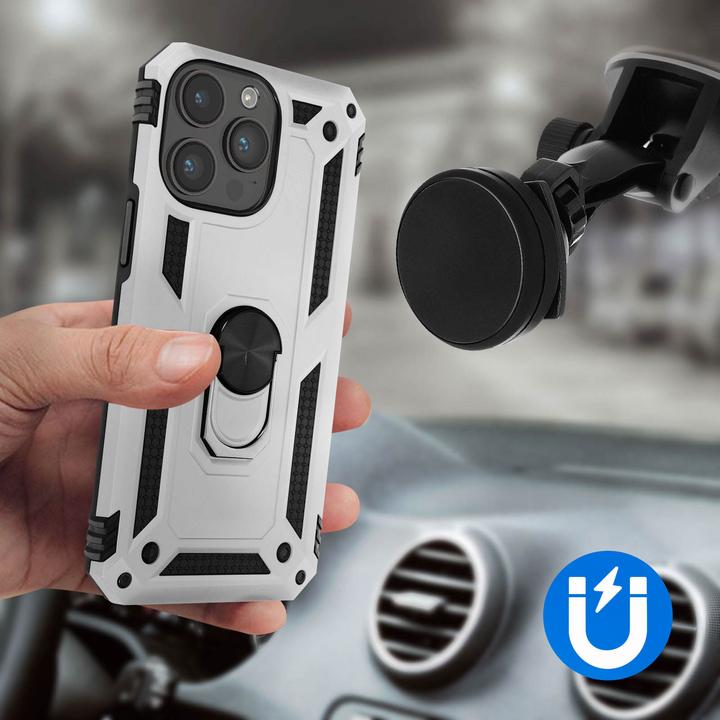 Actual product image Avizar Shockproof Mobile Phone Case with Ring Series (Apple iPhone 15 Pro Max)