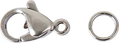 Produktbild Rico Karabiner Mit Öse, Edelstahl 12 mm, 2 Stk., Edelstahl