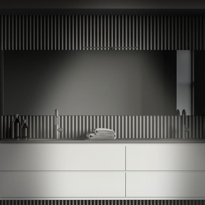 Immagine prodotto Briloner Apparecchio a specchio a LED, nero, 1xLED platinum/8W (780 lm)