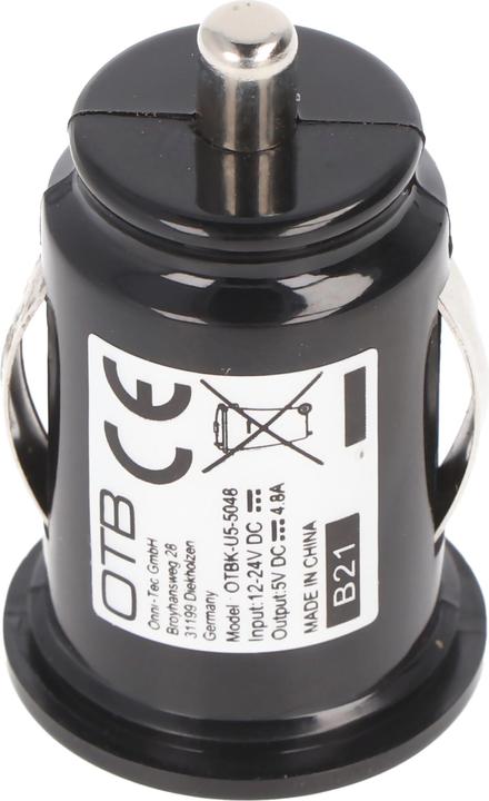 Immagine prodotto AccuCell Adattatore USB per caricabatterie da auto - Doppio USB - 4,8A con Auto ID - nero - TINY