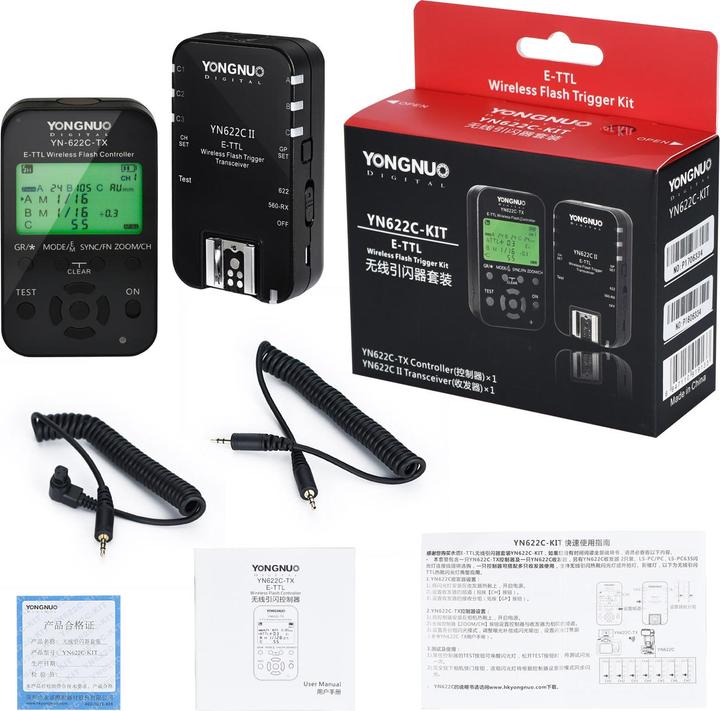 Produktbild Yongnuo YN-622C-kit i-TTL wireless flash trigger kit (Blitzgerät Akku)