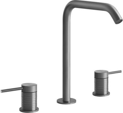 Produktbild Gessi 316 Trame 3-Loch-Waschtischarmatur, mit Auslauf H=230 mm x Ausladung 156 mm, ohne Ablaufgarnit
