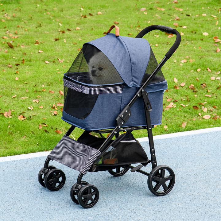 Immagine prodotto PawHut Passeggino per cani di piccola taglia (Cane, Pieghevole, Riflettori)