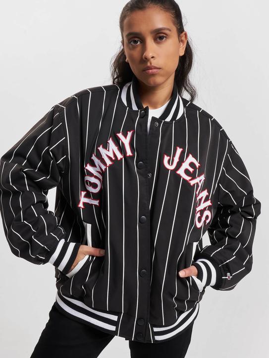 Actual product image Tommy Hilfiger Tommy Jeans Pinstripe Letterman bomber jacket - 88915 (L)