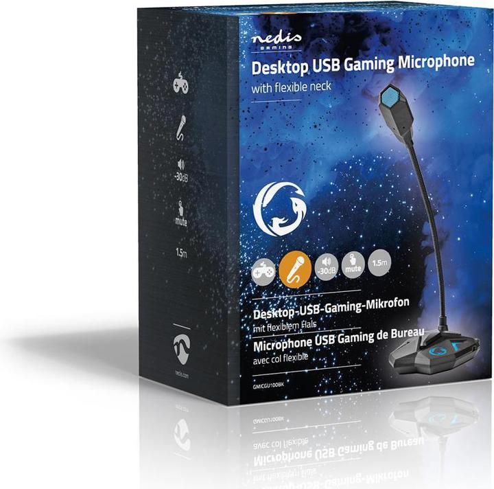 Actual product image Nedis Desktop Gaming Microphone GMICGU100BK