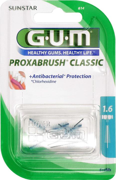 GUM SUNSTAR Proxabrush ISO 5 1.6mm conique refill blau (8 x, 1.60 mm)