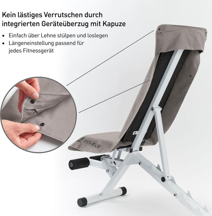 Actual product image Fit-Flip Fitnesshandtuch Mikrofaser mit Reissverschlusstasche 130x48cm (130 x 48 cm)
