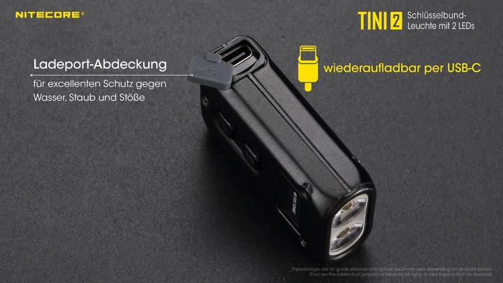 Image du produit Nitecore TINI 2 - 500 lumens, gris (4.70 cm, 500 lm)