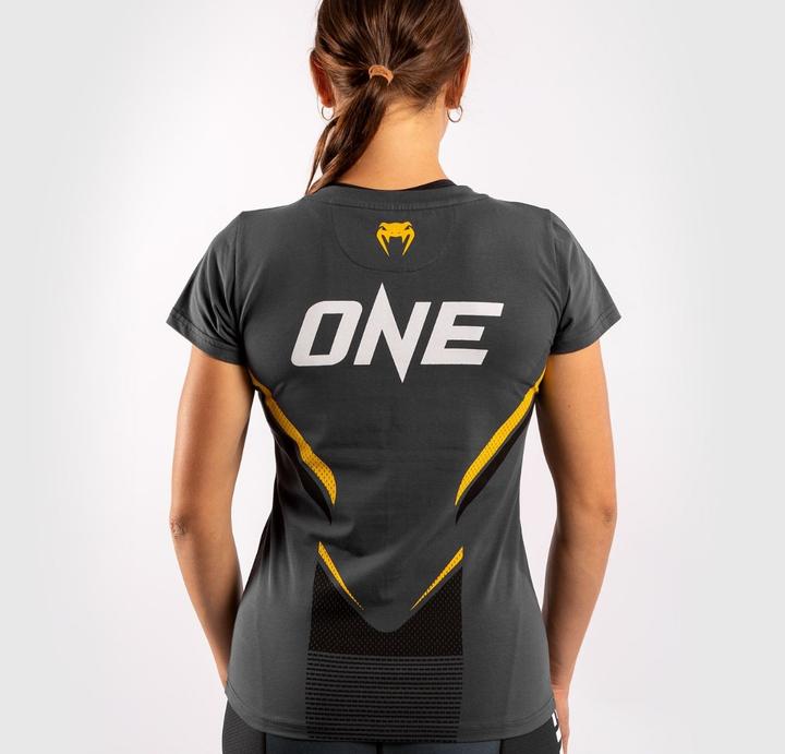 Actual product image Venum ONE FC Impact T-shirt - for women - Grey/Yellow (L)