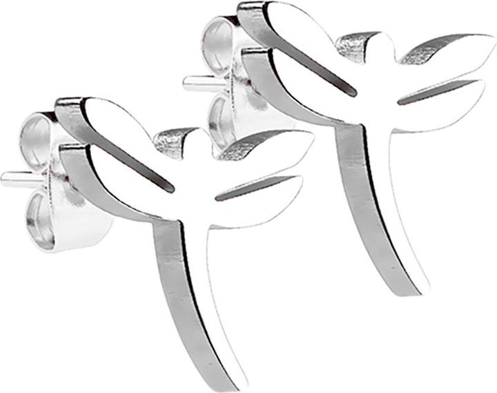 Actual product image Star Piercing Ear stud large dragonfly silver (without brass, Surgical steel 316L)