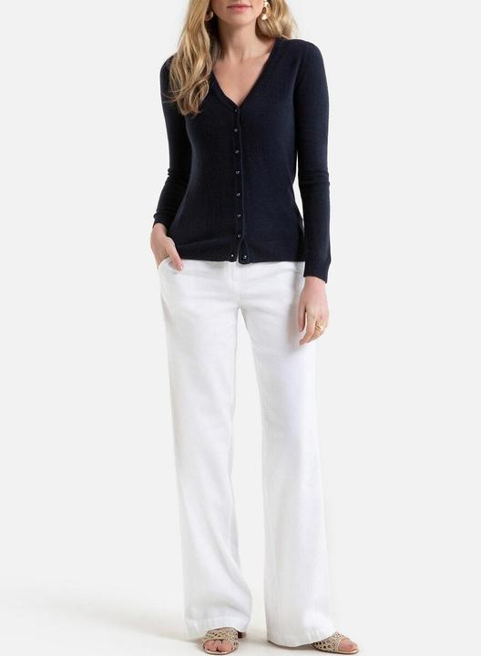 Actual product image Anne Weyburn Cardigan with V-neck and cashmere touch (W34/L36, W32/L34)
