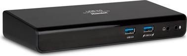 Actual product image Hamlet USB 3.0 Dual Display DVI and HDMI Docking Station, hub with 6 USB ports, LAN AND AUDI (USB-A, USB-B, 6 Ports)