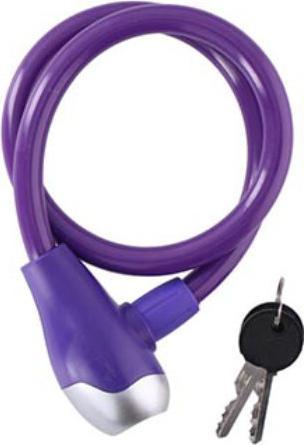 Actual product image Dunlop - Spiral-Fahrradschloss mit Schlüssel 65 cm (Lila)
