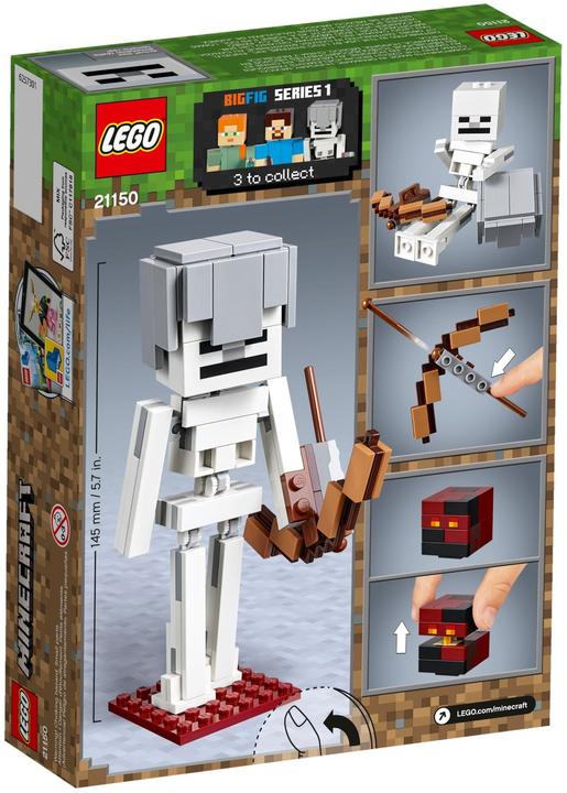 Produktbild LEGO Skelett mit Magmawürfel (21150, LEGO Minecraft)
