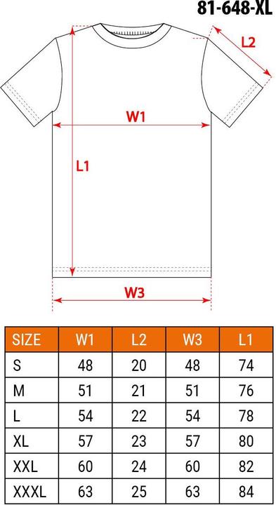 Nährwerte und Zutaten Neo Rotes T-Shirt, Grösse XL (XL)