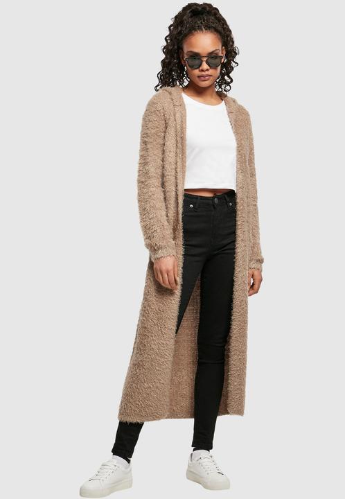 Actual product image Urban Classics Ladies Hooded Feather Cardigan (XL)