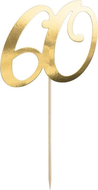 Produktbild Partydeco Cake Topper "60 Jahre" in Gold