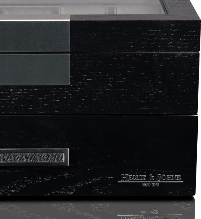 Actual product image Heisse & Söhne Watch box Monteray 20 Ash - Black silk matt
