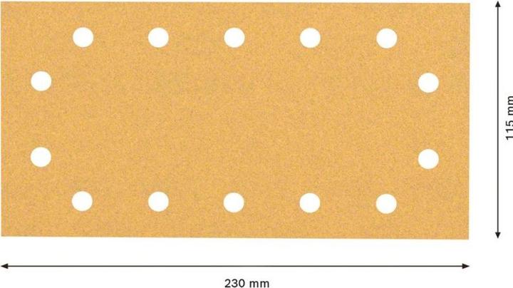 Image du produit Bosch Professional Zubehör EXPERT C470 Papier abrasif à 14 trous pour ponceuses vibrantes, 115 x 230 mm, G 100, 50 pcs. (100)