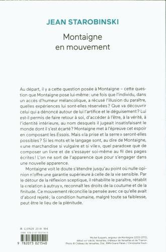 Image du produit Montaigne en mouvement (Français, Starobinski Jean, 2023)