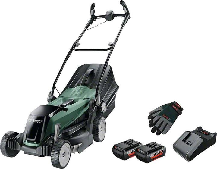 Actual product image Bosch Home & Garden EasyRotak 36-550 (2x2.0Ah) + gloves (Rechargeable battery operated)