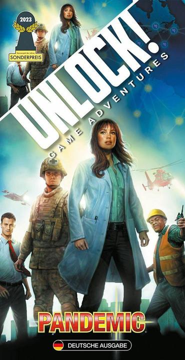 Actual product image Asmodée SCOD0086 - Unlock! Game Adventures: Pandemic (single scenario), for 1-6 players, from 10 years old (German)