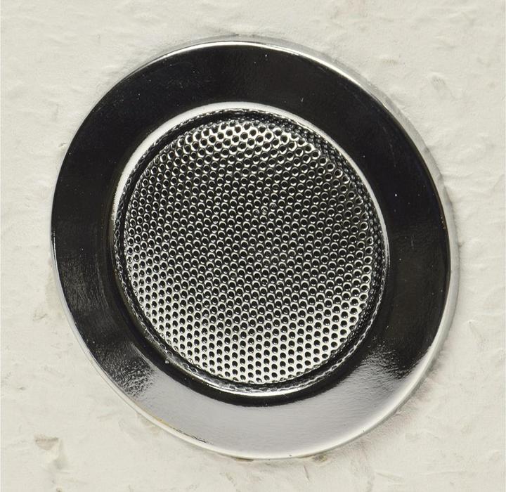 Actual product image König Design Ceiling Recessed Speaker "Mini" Halogen Look Ø 8 cm Recessed 6 cm chrome (1 pcs.)